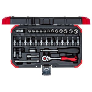 R49003033  Set nasadnih ključeva 1/4", 33 dela
