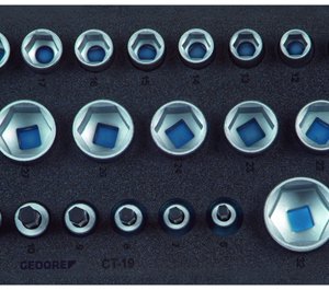 1500 CT1-19 Set nasadnih ključeva 1/2", šestougaoni u 1/3 CT modulu, 26del