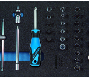 1500 CT1-20 Set nasadnih ključeva 1/4" u 1/3 CT modulu, 37 del