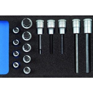 1500 CT1-IN 19 LKM Set nasadnih ključeva inbusa i TORX nastavaka 1/2" u 1/3 CT modulu, 15del
