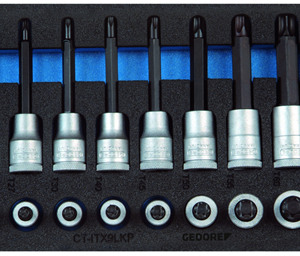 1500 CT1-ITX 19 LKP Set nasadnih ključeva inbusa i TORX nastavaka 1/2" u 1/3 CT modulu, 19del