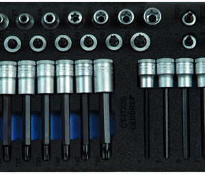 1500 CT1-ITX 30 Set nasadnih ključeva inbusa i TORX nastavaka 3/8“ u 1/3 CT modulu, 39 del