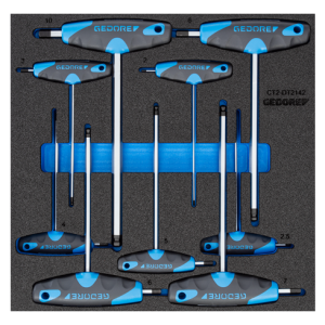 1500 CT2-DT 2142 Set inbusa T-ruckom 2-10mm, 9 del