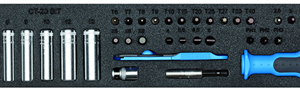1500 CTD-20 BIT Set nasadnih ključeva 1/4" u CT modulu, 45 del